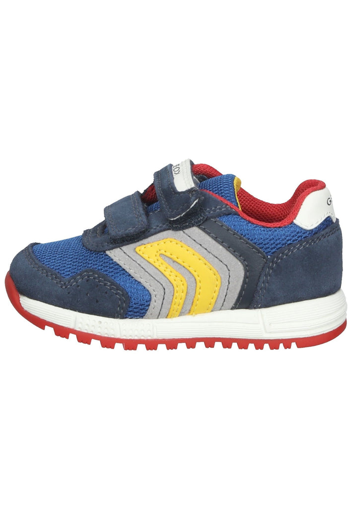 Sneaker Geox Sneaker Veloursleder/Mesh Navy/Gelb