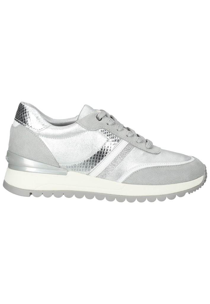 Geox Sneaker Leder Hellgrau/Silber