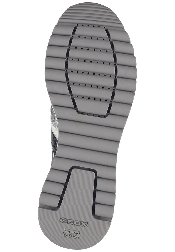 Geox Sneaker Leder Hellgrau/Silber