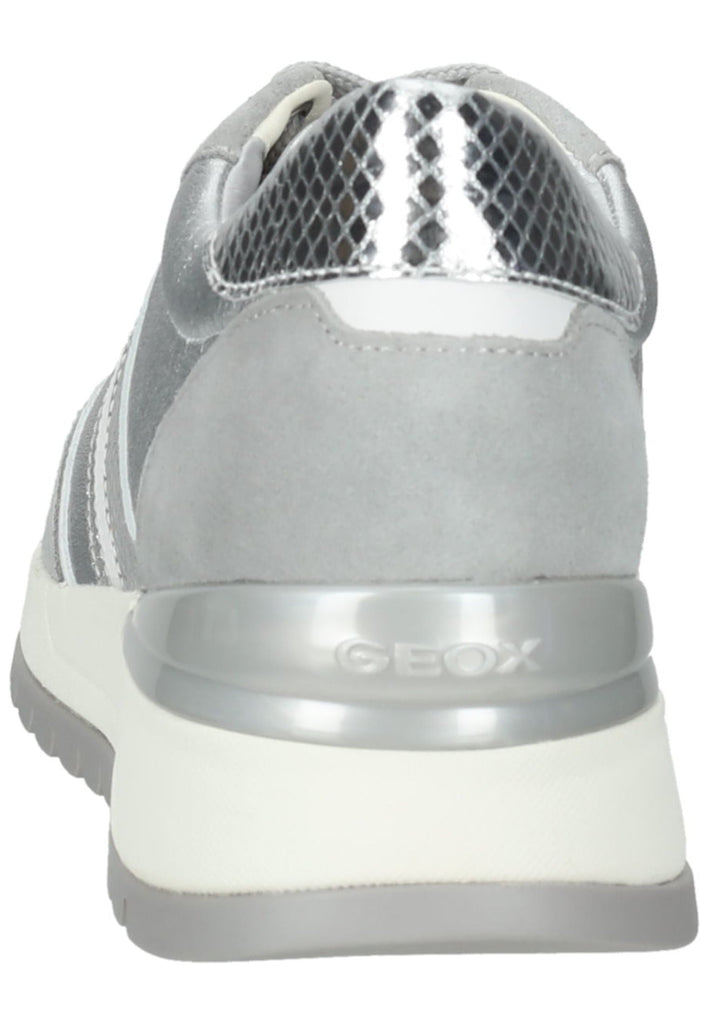 Geox Sneaker Leder Hellgrau/Silber