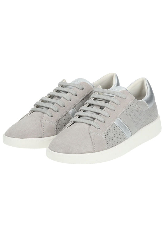 Geox Sneaker Leder/Synthetik Hellgrau