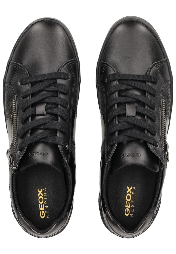 Geox Sneaker Leder/Synthetik Schwarz