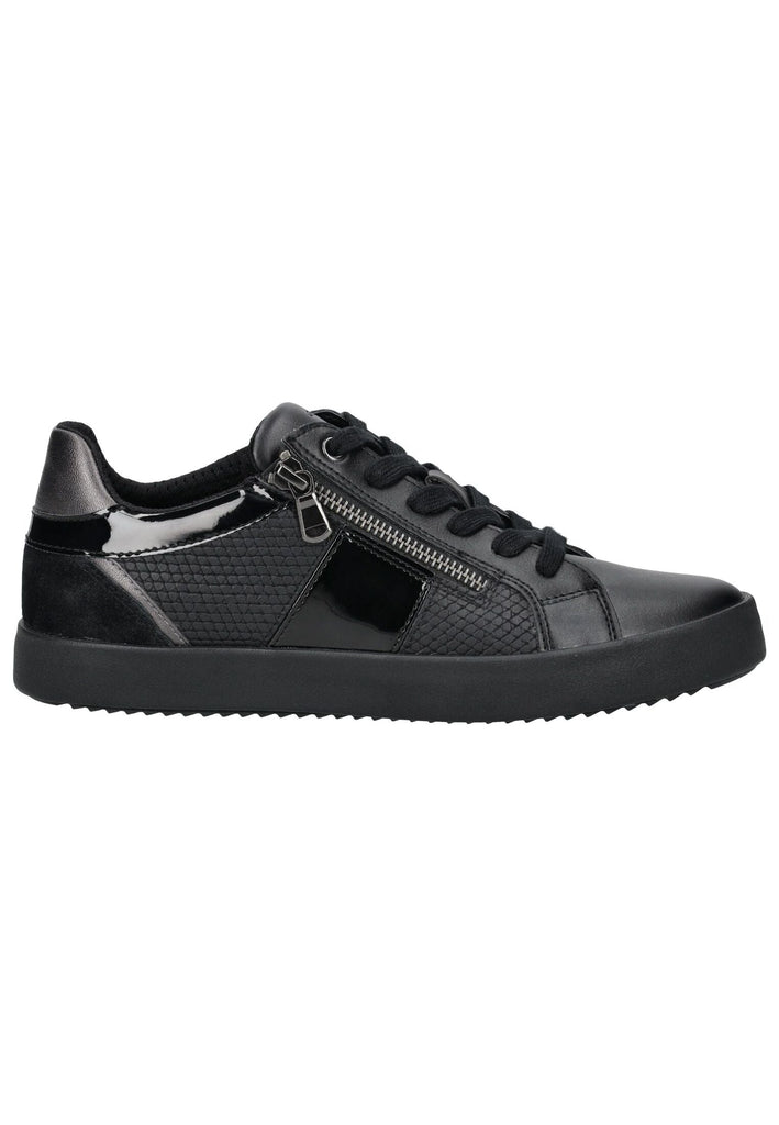 Geox Sneaker Leder/Synthetik Schwarz