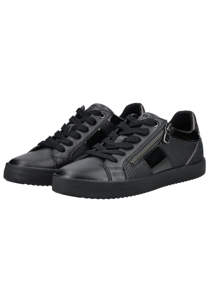 Geox Sneaker Leder/Synthetik Schwarz