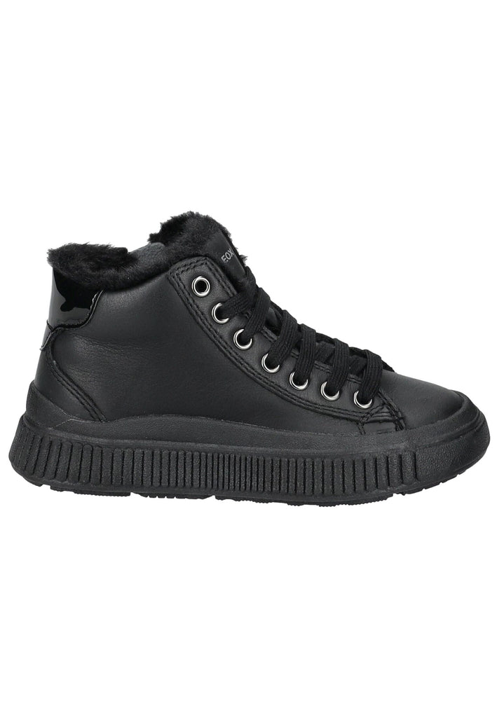 Geox Sneaker Leder/Synthetik Schwarz Warmfutter