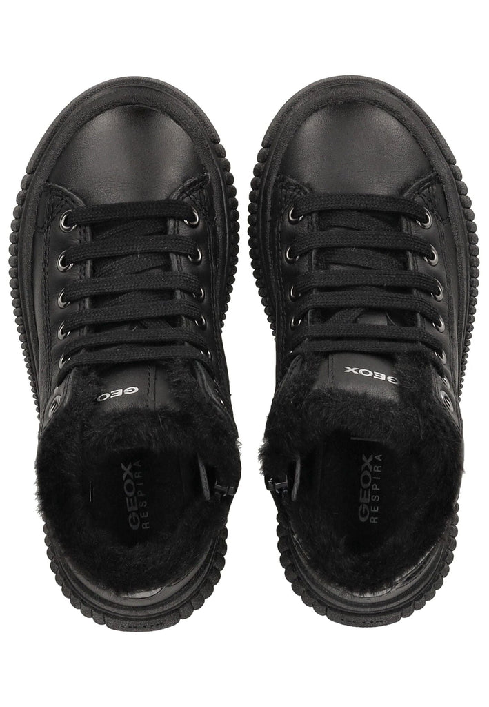Geox Sneaker Leder/Synthetik Schwarz Warmfutter