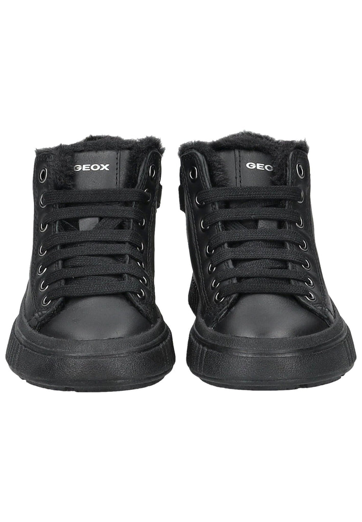 Geox Sneaker Leder/Synthetik Schwarz Warmfutter