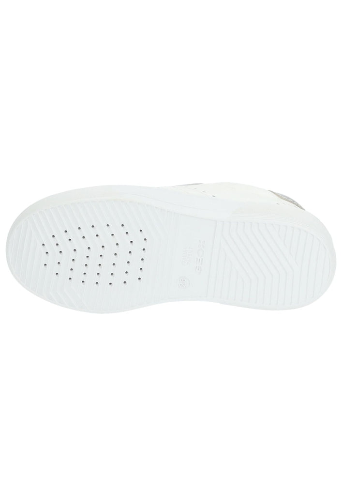 Geox Sneaker Leder/Synthetik Weiß/Silber