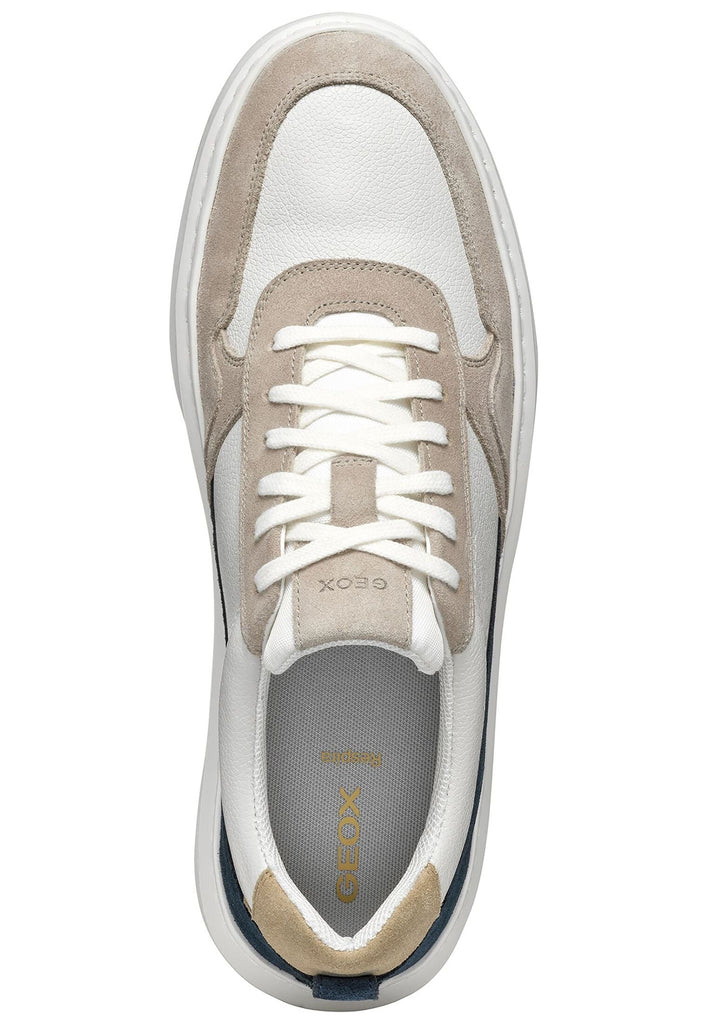 Geox Sneaker Leder/Textil Beige/Weiß