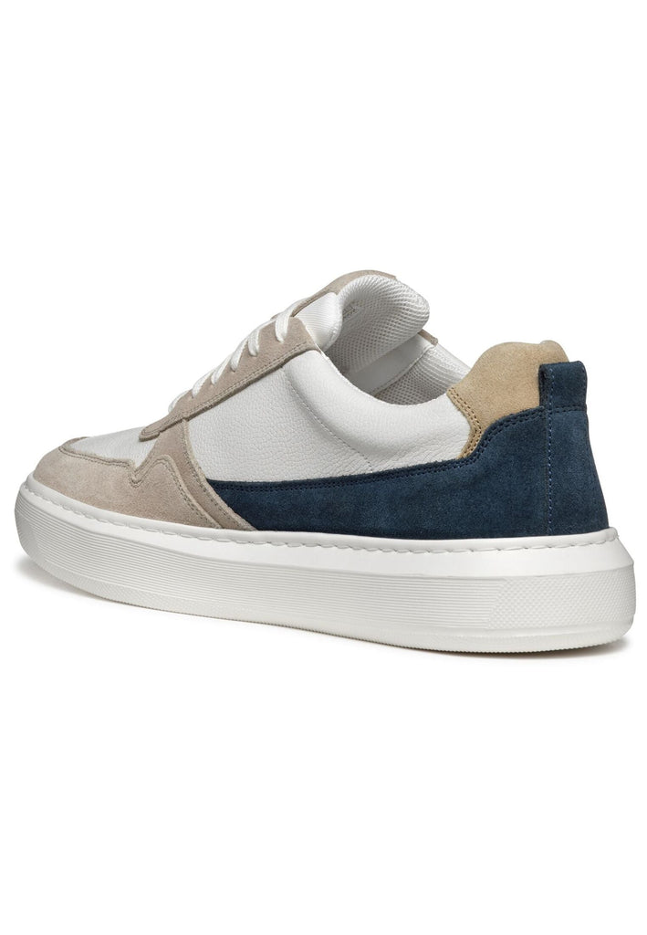 Geox Sneaker Leder/Textil Beige/Weiß