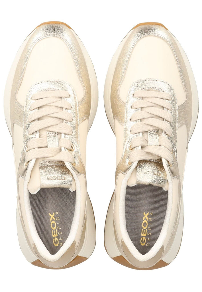 Geox Sneaker Leder/Textil Gold/Beige