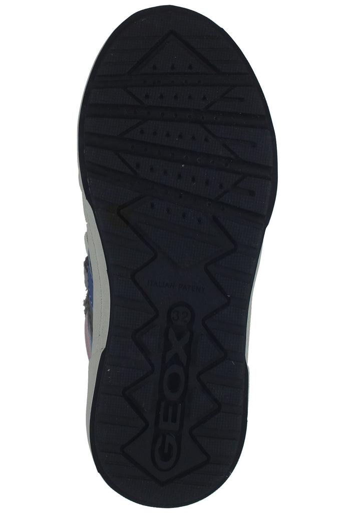 Geox Sneaker Leder/Textil Grau/Pink Warmfutter