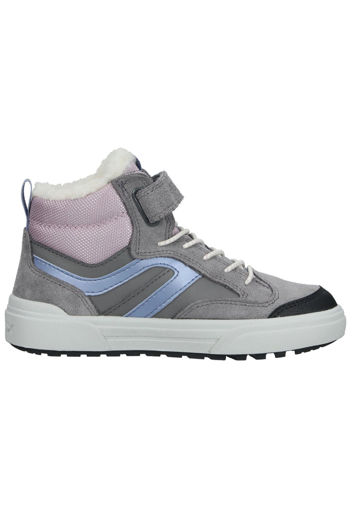 Geox Sneaker Leder/Textil Grau/Pink Warmfutter