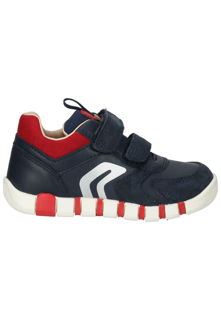 Geox Sneaker Leder/Textil Navy/Rot
