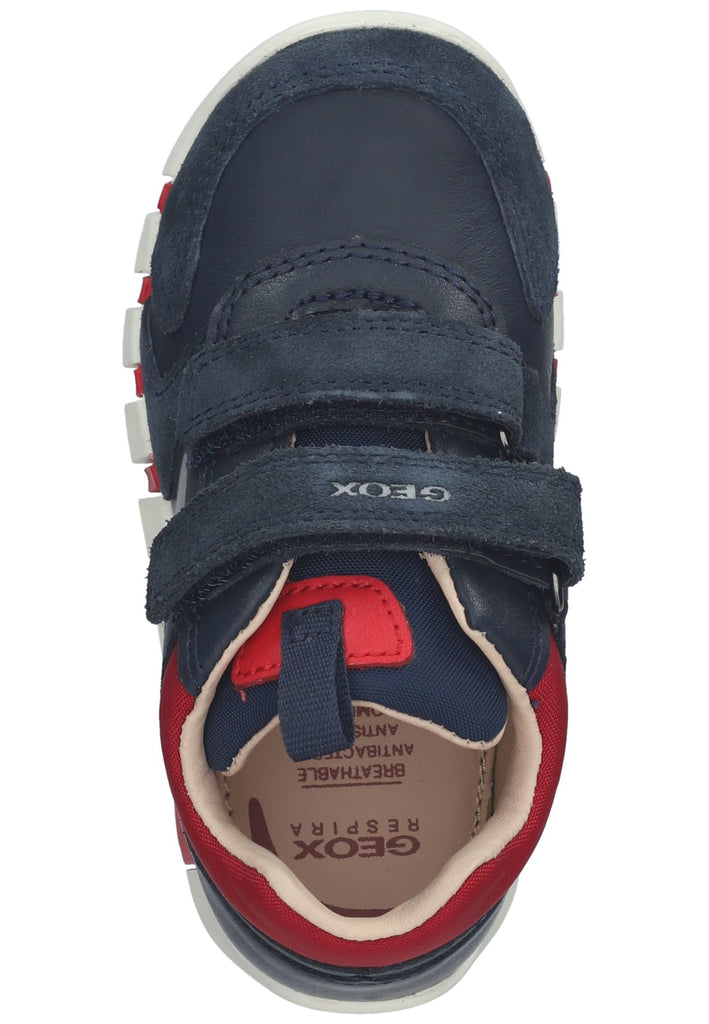 Geox Sneaker Leder/Textil Navy/Rot