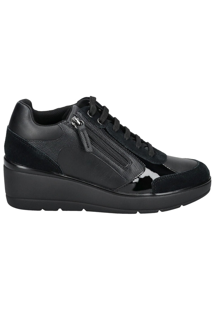 Geox Sneaker Leder/Textil Schwarz