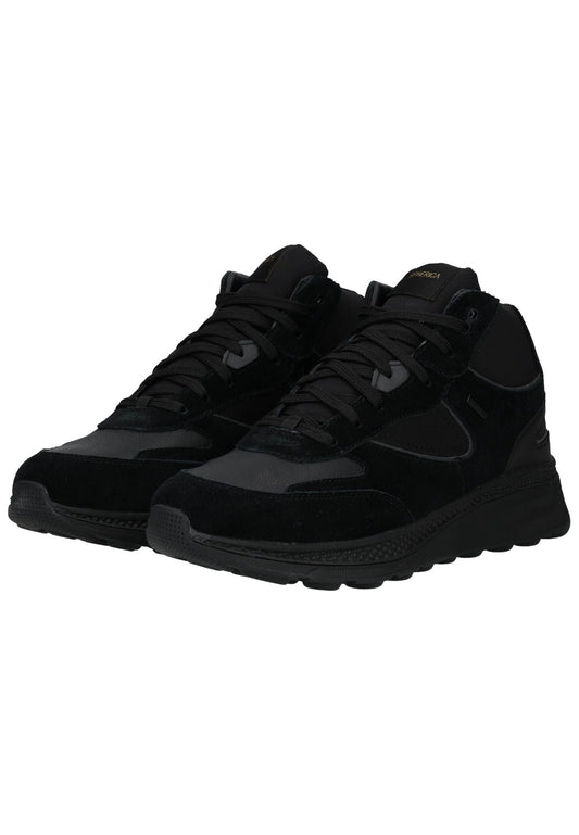 Geox Sneaker Leder/Textil Schwarz