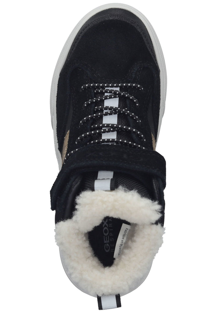 Geox Sneaker Leder/Textil Schwarz/Gold