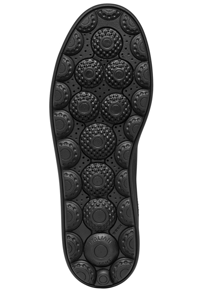 Geox Sneaker Leder/Textil Schwarz/Schwarz