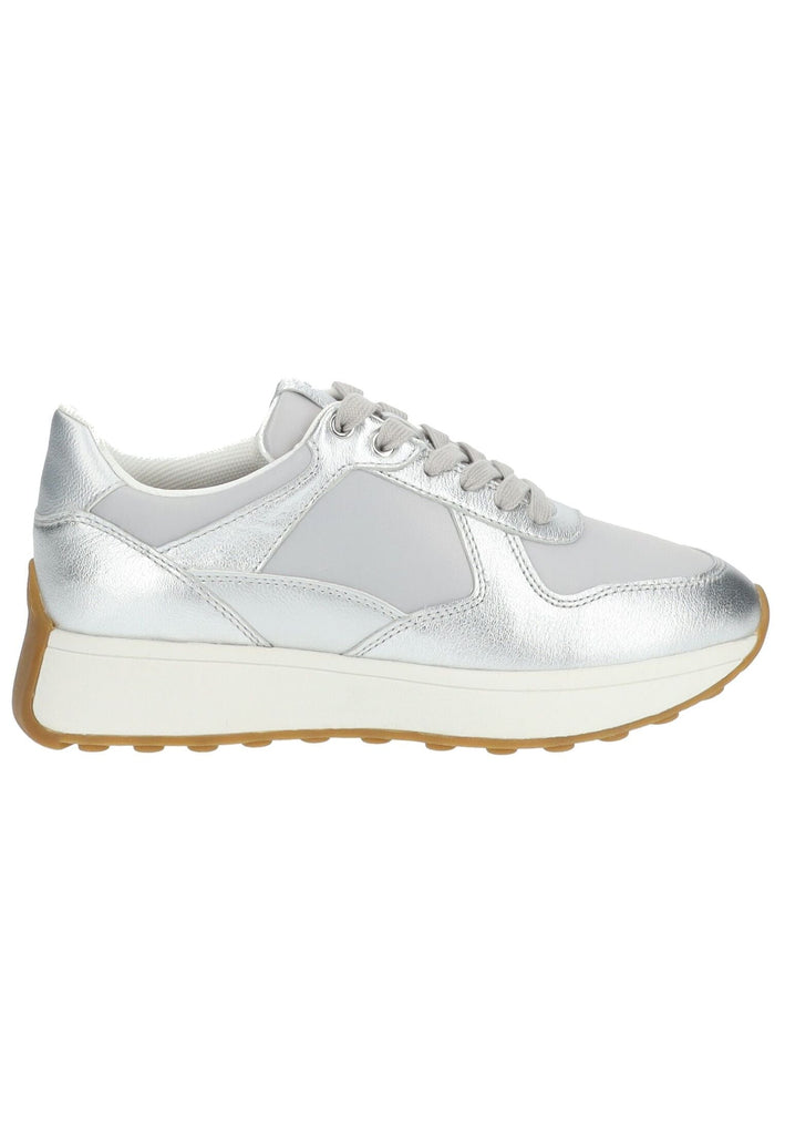 Geox Sneaker Leder/Textil Silber/Grau