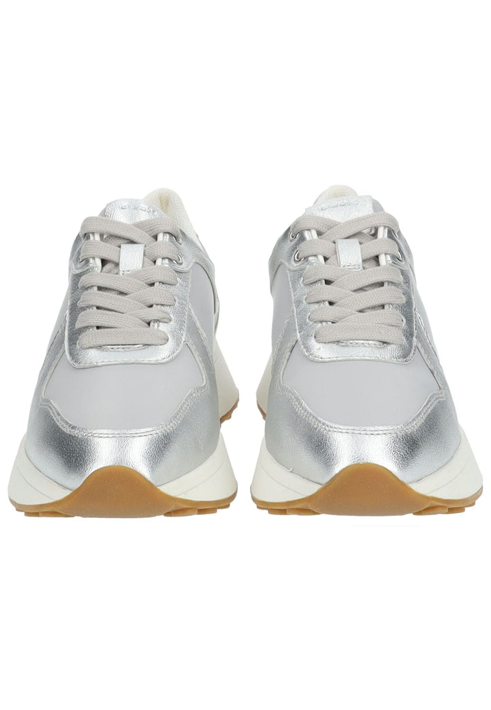 Geox Sneaker Leder/Textil Silber/Grau