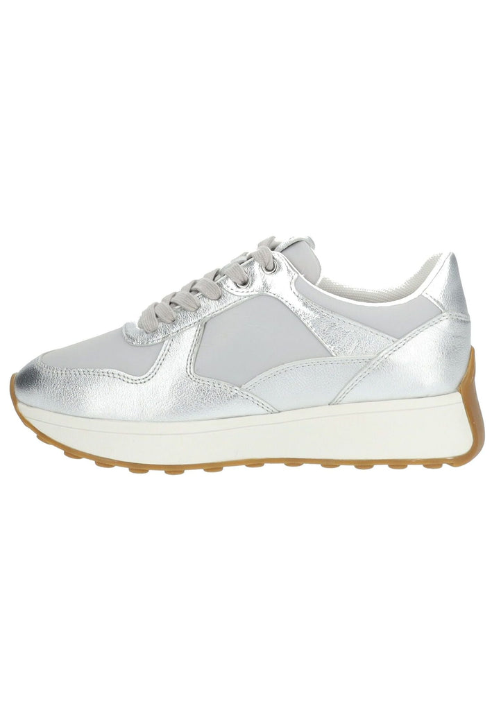 Geox Sneaker Leder/Textil Silber/Grau