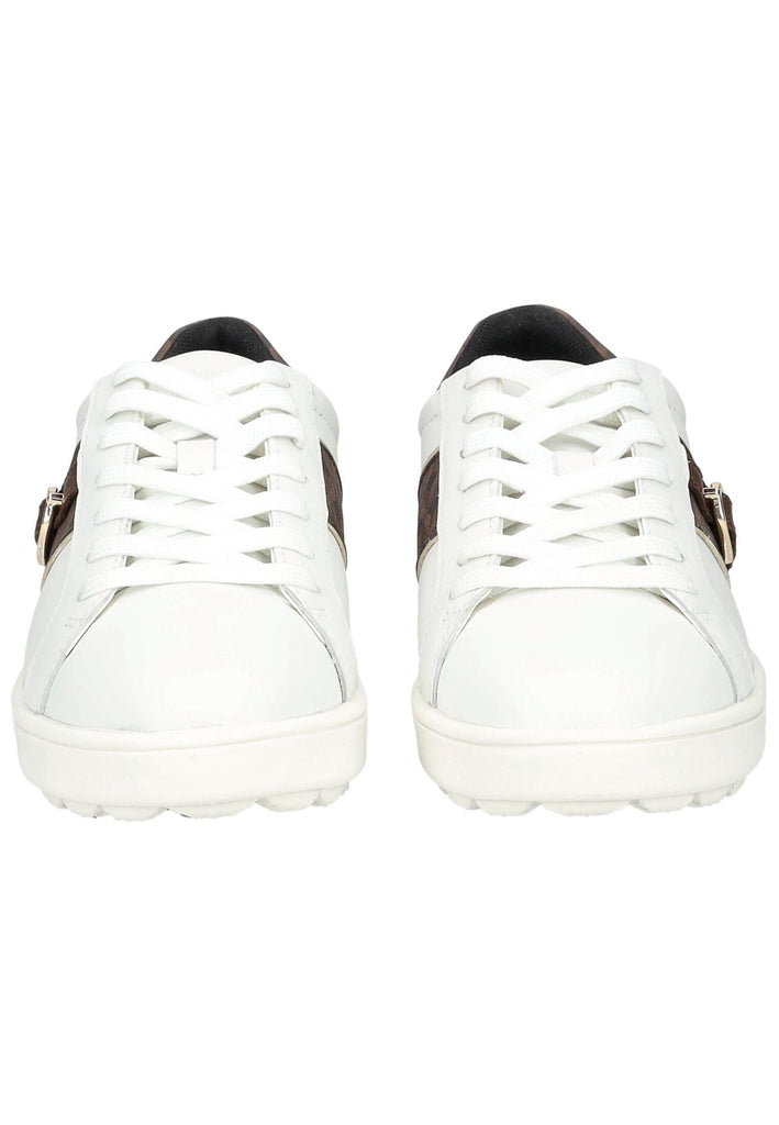 Geox Sneaker Leder/Textil Weiß/Braun