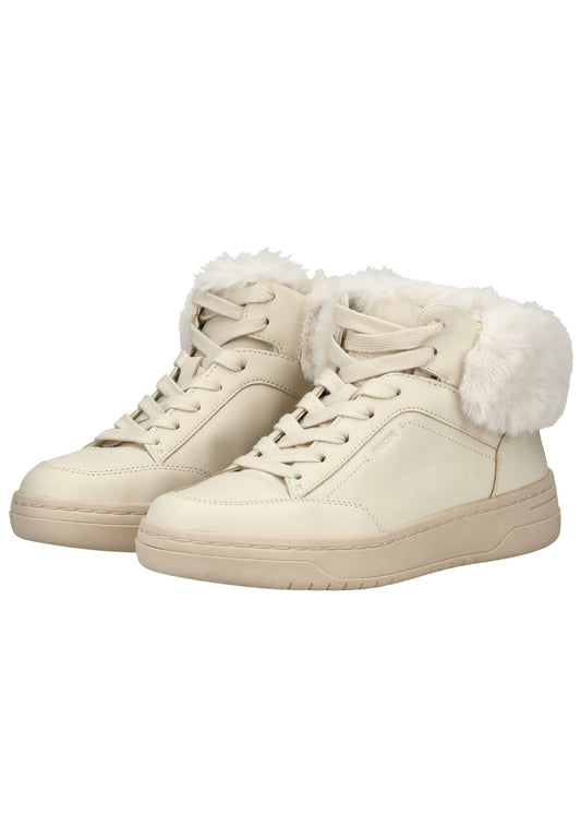 Geox Sneaker Leder/Textil Weiß Warmfutter