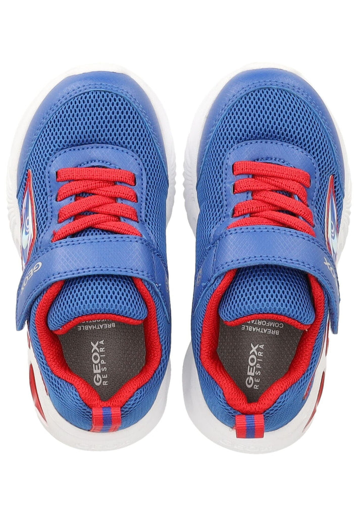 Geox Sneaker Lederimitat/Mesh Blau/Rot