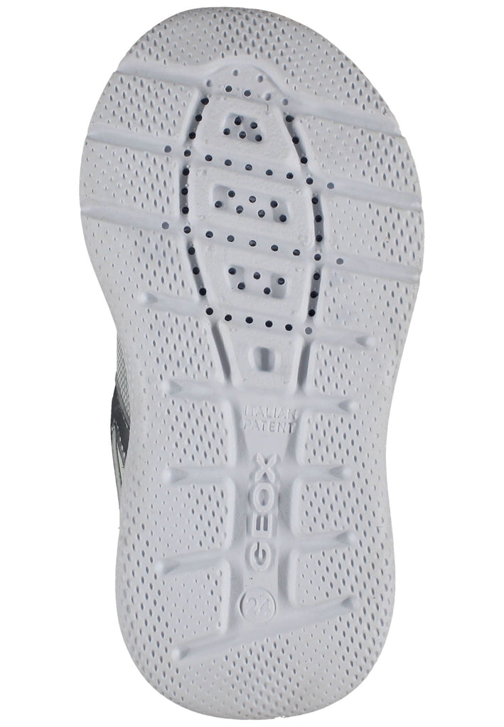 Geox Sneaker Lederimitat/Mesh Blau/Silber