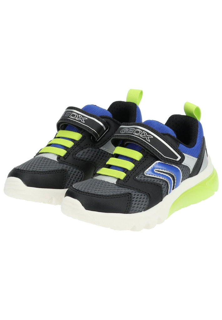Geox Sneaker Lederimitat/Mesh Grau/Blau