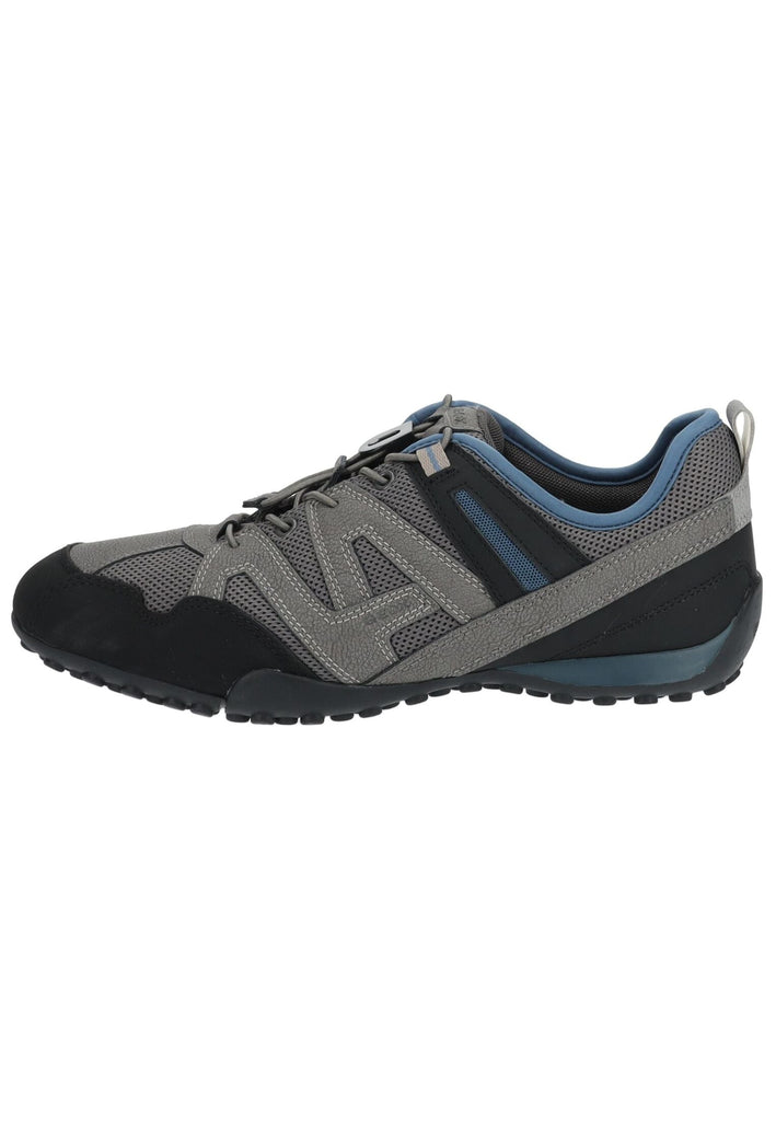 Geox Sneaker Lederimitat/Mesh Grau/Blau