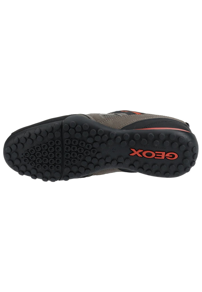 Geox Sneaker Lederimitat/Mesh Grau/Braun