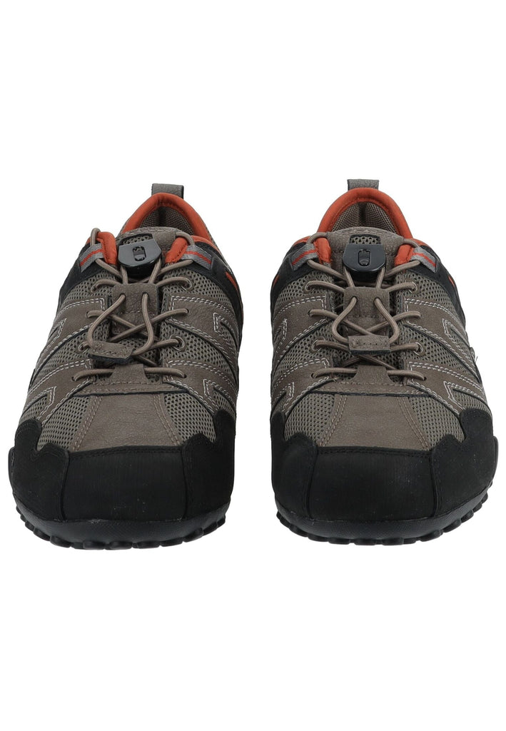 Geox Sneaker Lederimitat/Mesh Grau/Braun