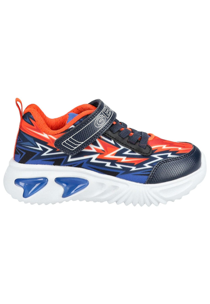 Geox Sneaker Lederimitat/Mesh Navy/Orange