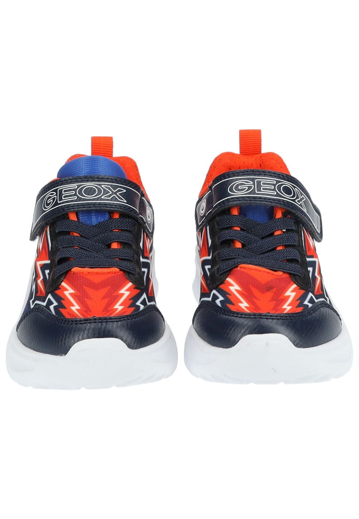 Geox Sneaker Lederimitat/Mesh Navy/Orange