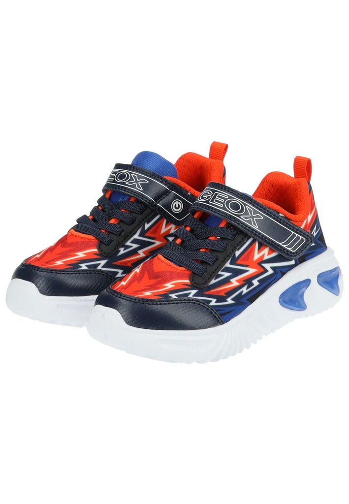 Geox Sneaker Lederimitat/Mesh Navy/Orange