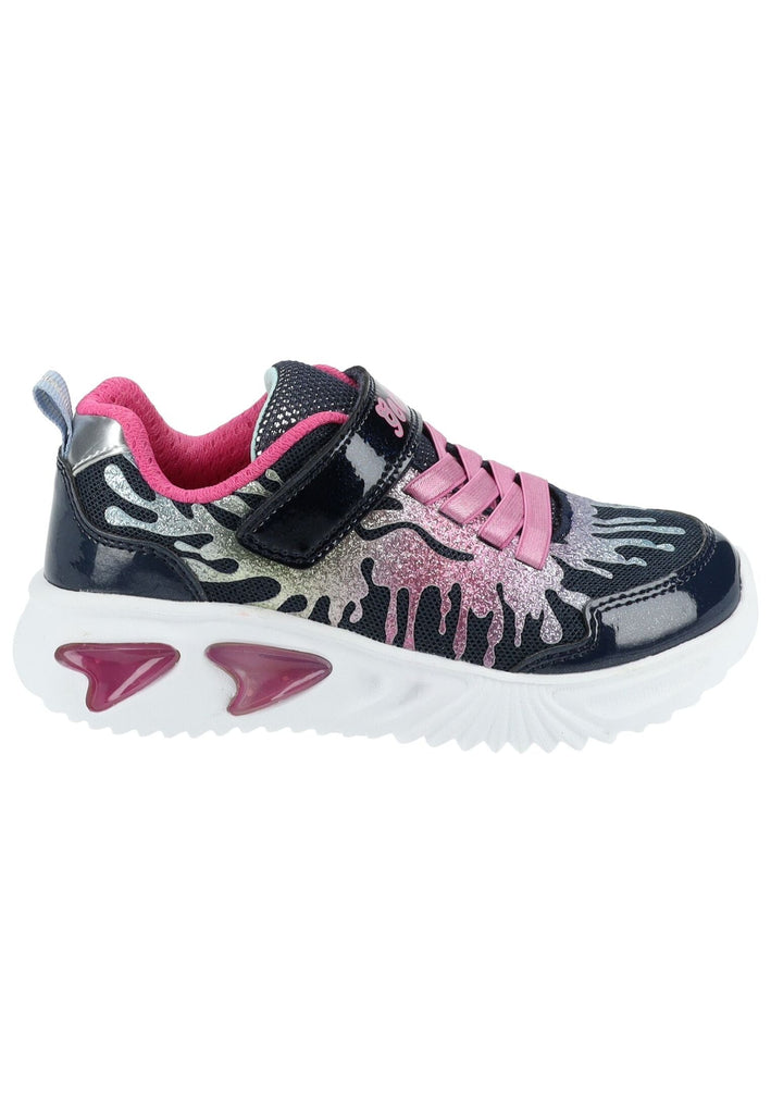 Geox Sneaker Lederimitat/Mesh Navy/Pink