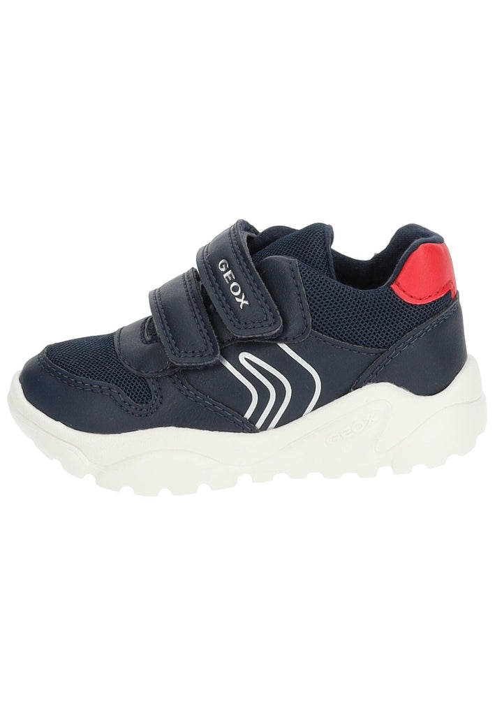 Geox Sneaker Lederimitat/Mesh Navy/Rot