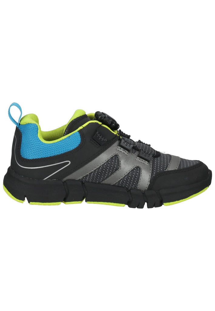 Geox Sneaker Lederimitat/Mesh Schwarz/Blau