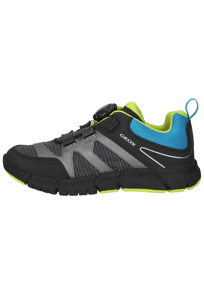 Geox Sneaker Lederimitat/Mesh Schwarz/Blau