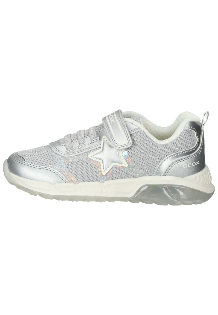 Geox Sneaker Lederimitat/Mesh Silber