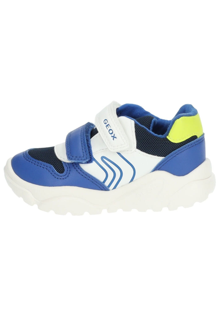 Geox Sneaker Lederimitat/Mesh Weiß/Blau