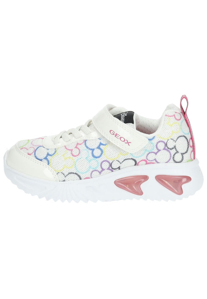 Geox Sneaker Lederimitat/Mesh Weiß Kombi
