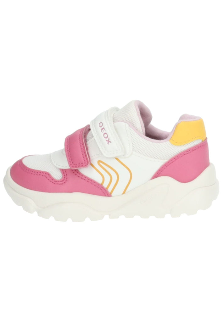 Geox Sneaker Lederimitat/Mesh Weiß/Pink