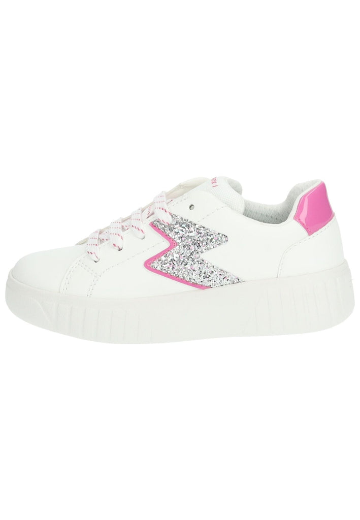 Geox Sneaker Lederimitat/Mesh Weiß/Pink