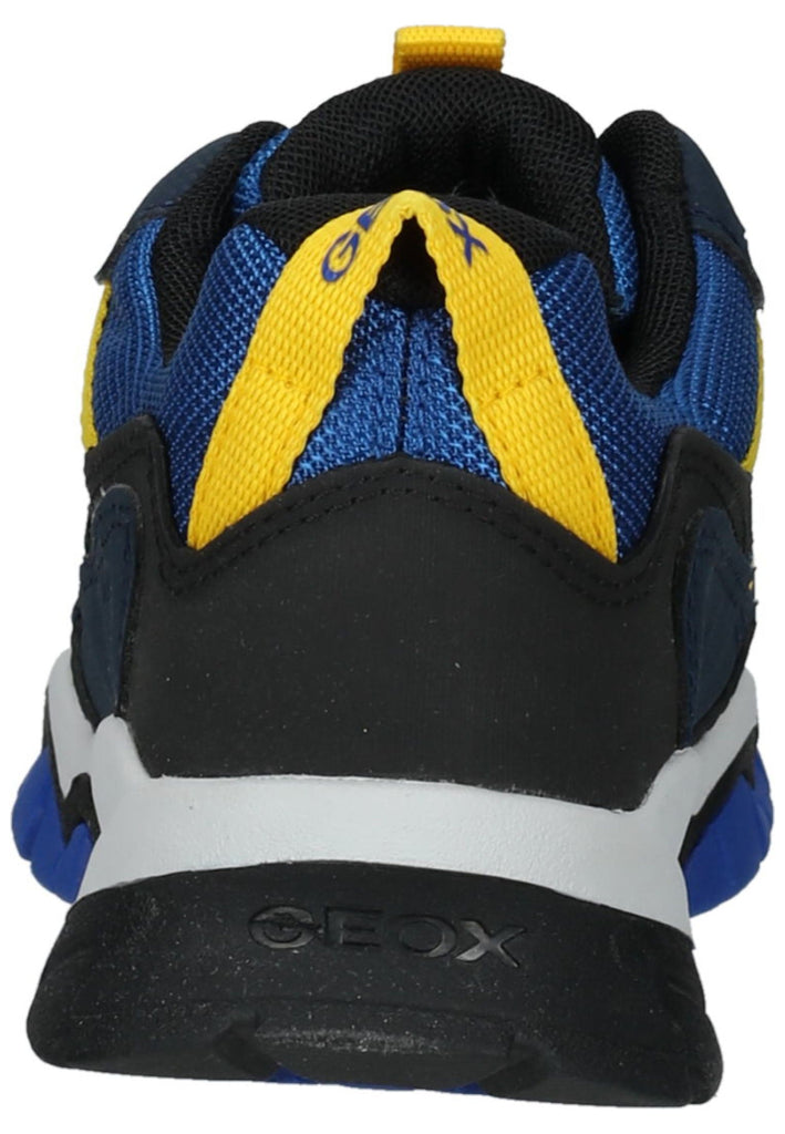 Geox Sneaker Lederimitat/Textil Blau/Gelb