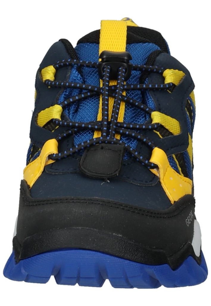 Geox Sneaker Lederimitat/Textil Blau/Gelb