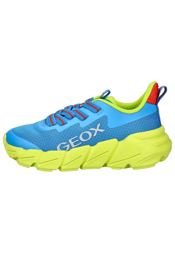 Geox Sneaker Lederimitat/Textil Blau/Lime