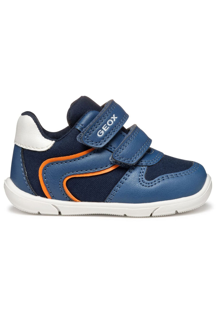 Geox Sneaker Lederimitat/Textil Blau/Orange